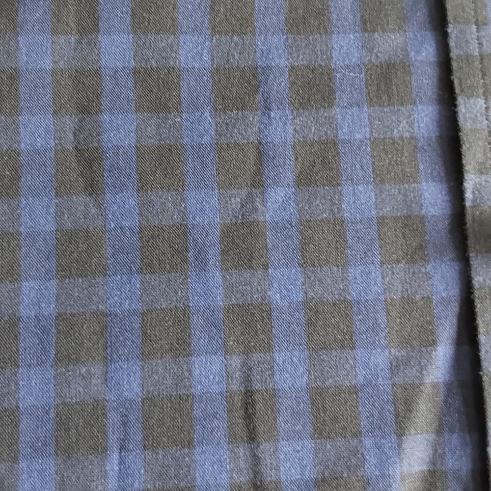 Thomas Dean Mens Long Sleeve Blue & Black Check Dress Shirt Flip Cuff Size XL - Picture 3 of 8